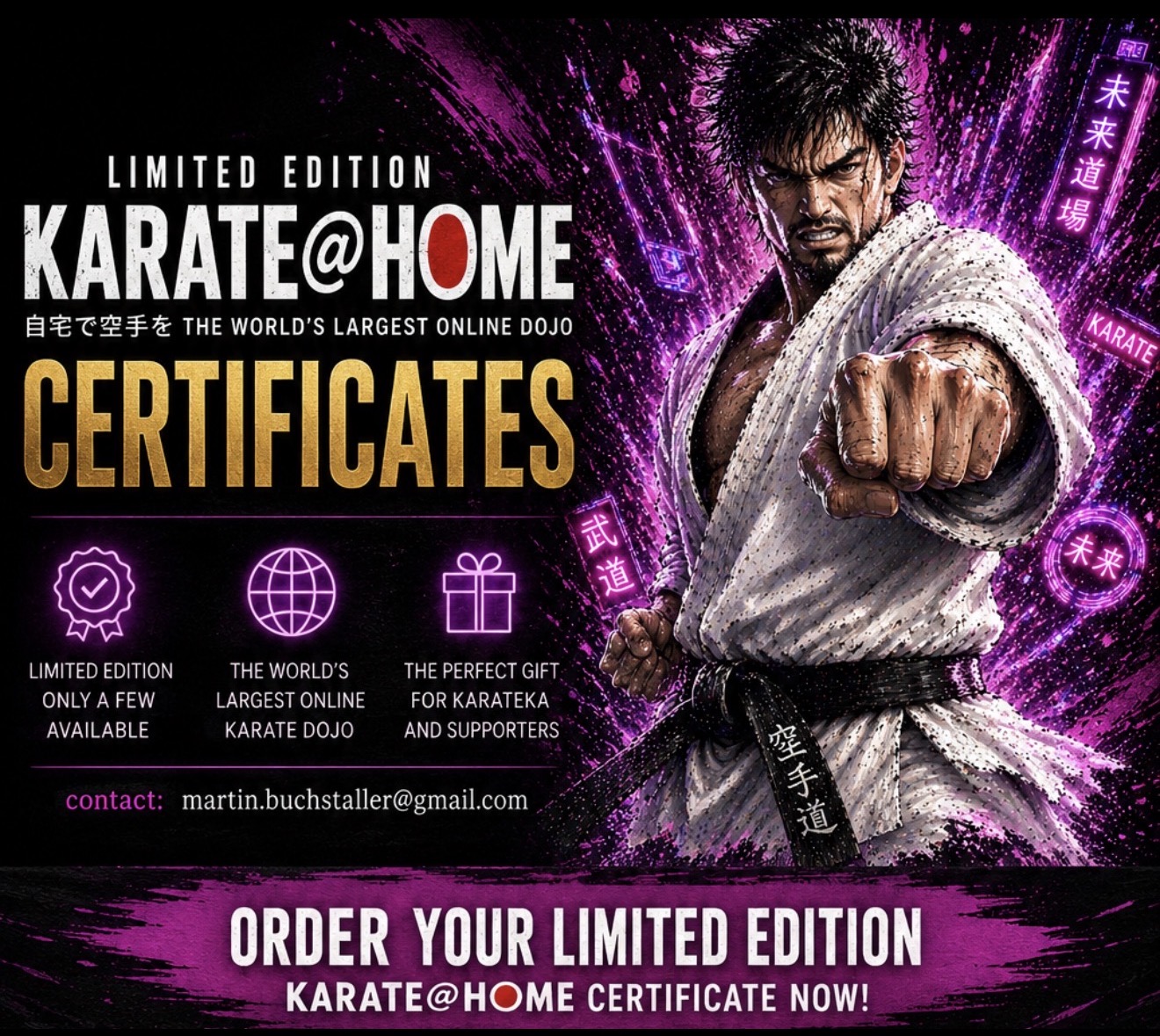 Karate@Home Certificates — Purple